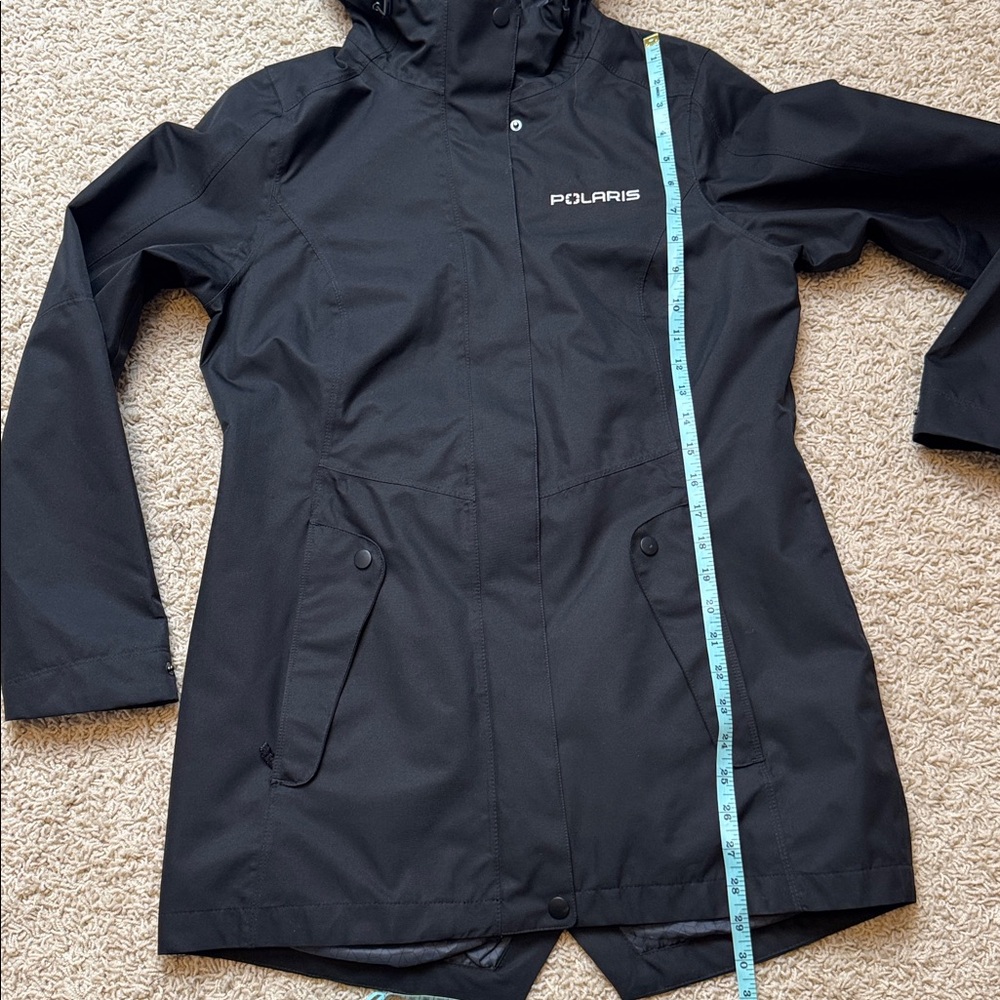 Polaris Rain Coat Trench Coat Jacket Black Womens size Small Women's - Picture 4 of 5